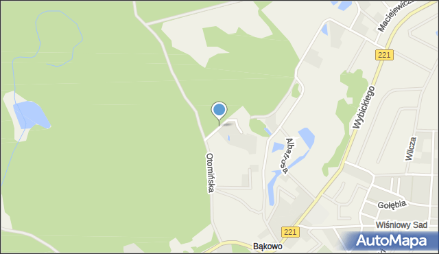 Bąkowo gmina Kolbudy, Bursztynowa Osada, mapa Bąkowo gmina Kolbudy