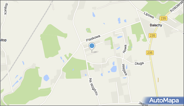 Bałachy, Bursztynowa, mapa Bałachy