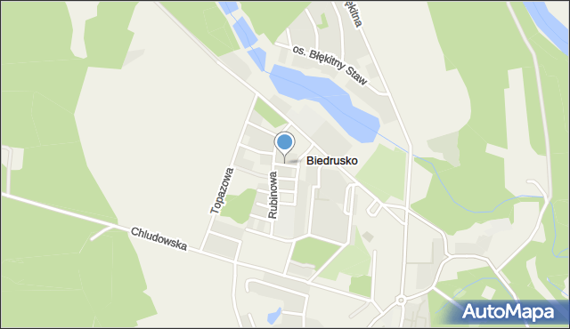 Biedrusko, Bursztynowa, mapa Biedrusko