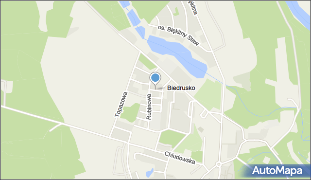 Biedrusko, Bursztynowa, mapa Biedrusko