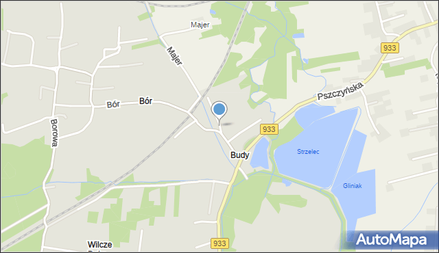 Brzeszcze, Budy, mapa Brzeszcze