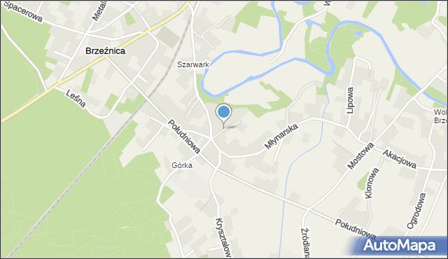 Brzeźnica gmina Dębica, Bursztynowa, mapa Brzeźnica gmina Dębica