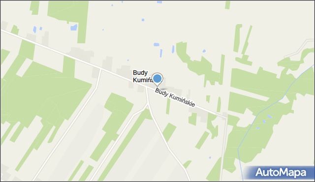 Budy Kumińskie, Budy Kumińskie, mapa Budy Kumińskie