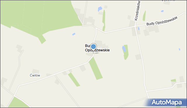 Budy Opożdżewskie, Budy Opożdżewskie, mapa Budy Opożdżewskie