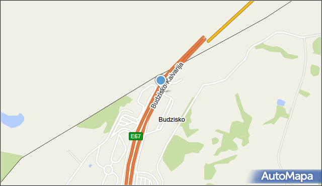 Budzisko, Budzisko-Kalvarija, mapa Budzisko