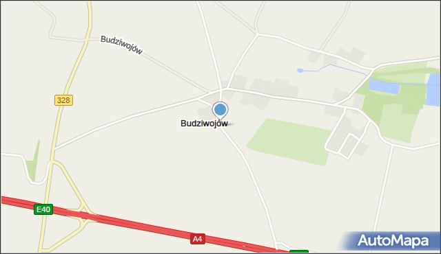 Budziwojów, Budziwojów, mapa Budziwojów