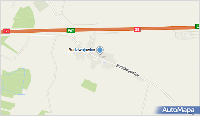Budziwojowice, Budziwojowice, mapa Budziwojowice