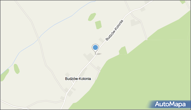 Budzów gmina Stoszowice, Budzów-Kolonia, mapa Budzów gmina Stoszowice