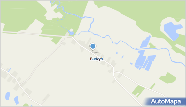 Budzyń gmina Chodel, Budzyń, mapa Budzyń gmina Chodel