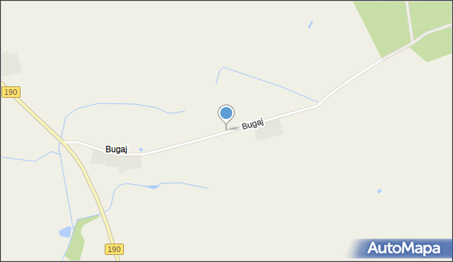 Bugaj gmina Margonin, Bugaj, mapa Bugaj gmina Margonin