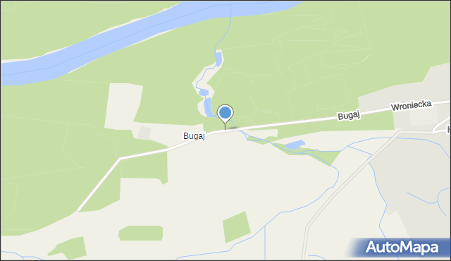 Bugaj gmina Obrzycko, Bugaj, mapa Bugaj gmina Obrzycko