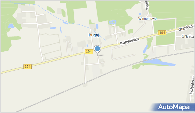 Bugaj gmina Pobiedziska, Bugaj, mapa Bugaj gmina Pobiedziska