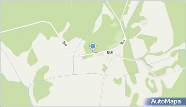 Buk gmina Przybiernów, Buk, mapa Buk gmina Przybiernów