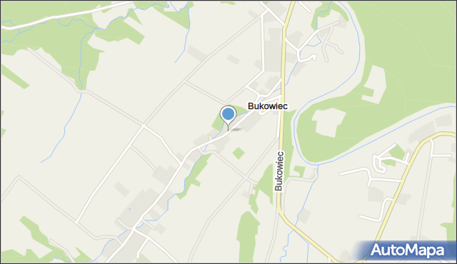 Bukowiec gmina Solina, Bukowiec, mapa Bukowiec gmina Solina