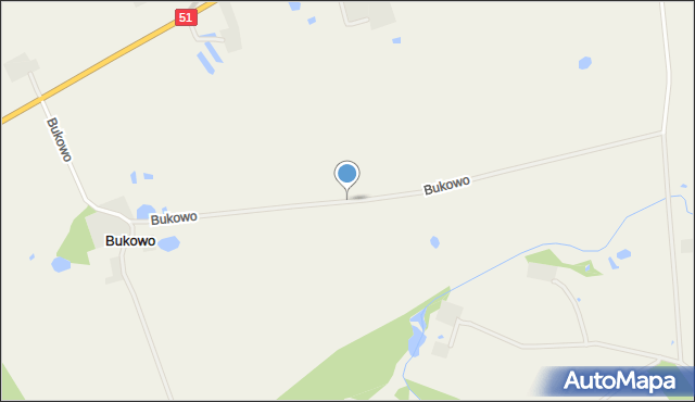 Bukowo gmina Bartoszyce, Bukowo, mapa Bukowo gmina Bartoszyce