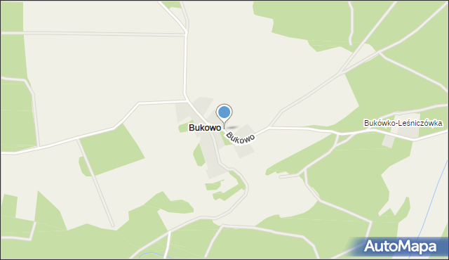 Bukowo gmina Człopa, Bukowo, mapa Bukowo gmina Człopa