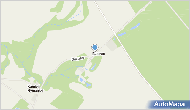 Bukowo gmina Rymań, Bukowo, mapa Bukowo gmina Rymań
