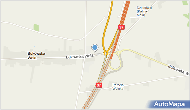 Bukowska Wola, Bukowska Wola, mapa Bukowska Wola