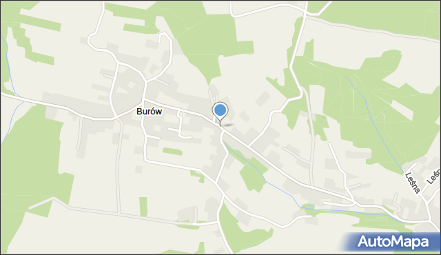 Burów, Burów, mapa Burów