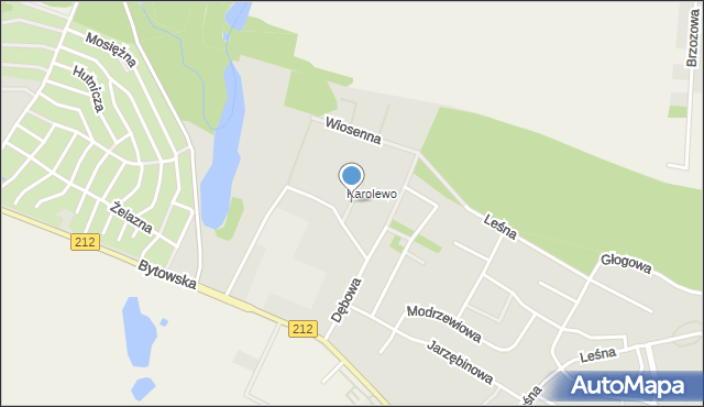 Chojnice, Bukowa, mapa Chojnic