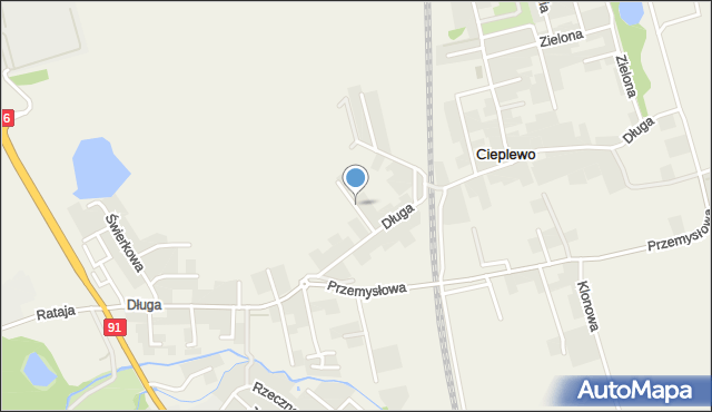 Cieplewo, Bursztynowa, mapa Cieplewo