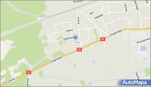 Czersk powiat chojnicki, Budowlana, mapa Czersk powiat chojnicki