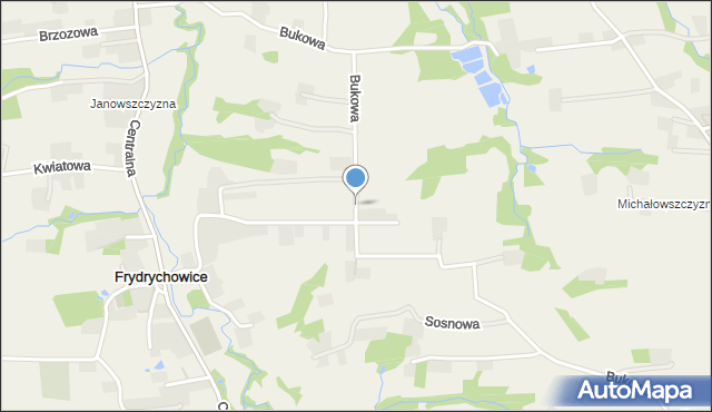 Frydrychowice, Bukowa, mapa Frydrychowice
