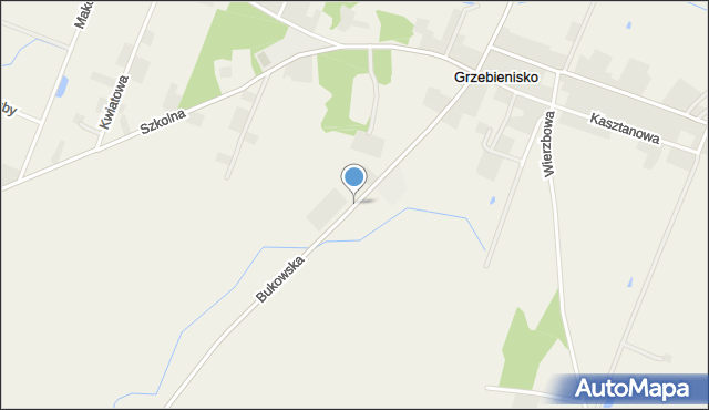 Grzebienisko, Bukowska, mapa Grzebienisko