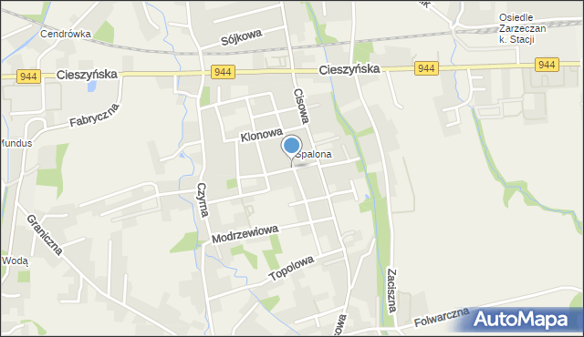 Jasienica powiat bielski, Bukowa, mapa Jasienica powiat bielski