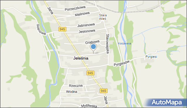 Jeleśnia, Bukowa, mapa Jeleśnia