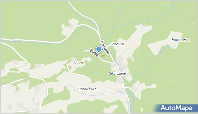 Kamesznica, Bugaj, mapa Kamesznica