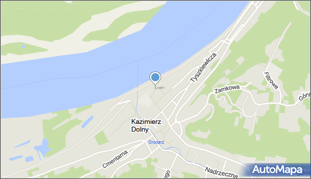 Kazimierz Dolny, Bulwar, mapa Kazimierz Dolny