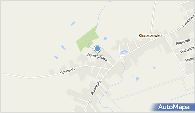 Kleszczewko, Bursztynowa, mapa Kleszczewko