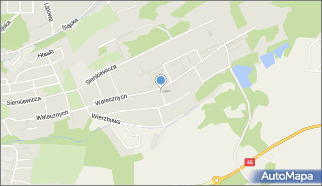 Kłodzko, Bukowa, mapa Kłodzka