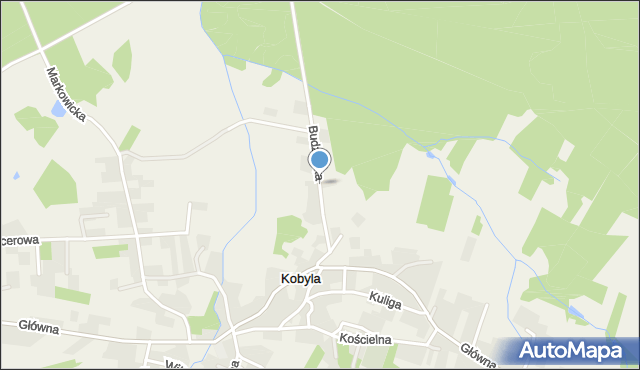 Kobyla gmina Kornowac, Budzińska, mapa Kobyla gmina Kornowac