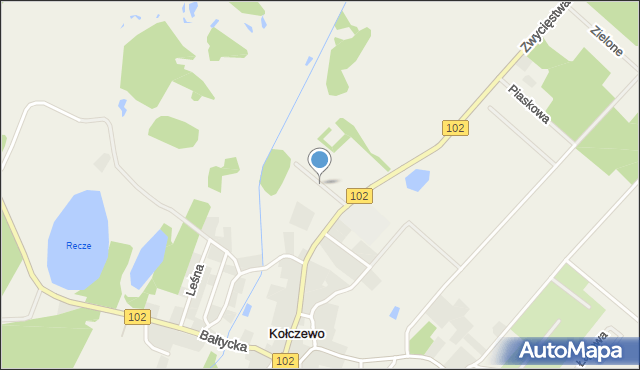 Kołczewo, Bursztynowa, mapa Kołczewo