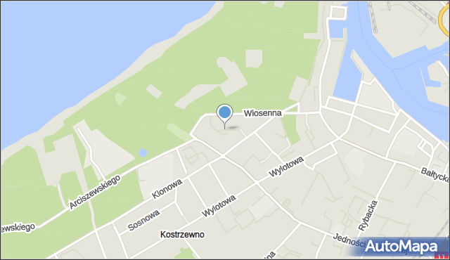 Kołobrzeg, Bukowa, mapa Kołobrzegu