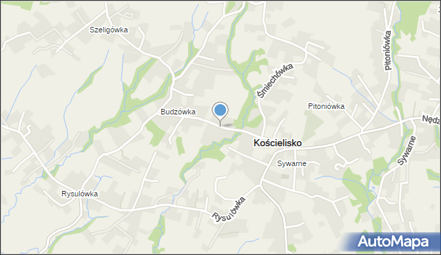 Kościelisko, Budzówka, mapa Kościelisko