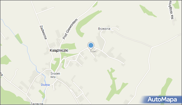 Książniczki, Bursztynowa, mapa Książniczki