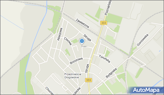 Legnica, Bukowa, mapa Legnicy