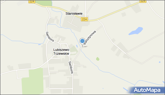 Lubiszewo Tczewskie, Bursztynowa, mapa Lubiszewo Tczewskie