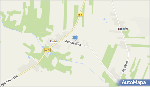 Lubojna, Bursztynowa, mapa Lubojna