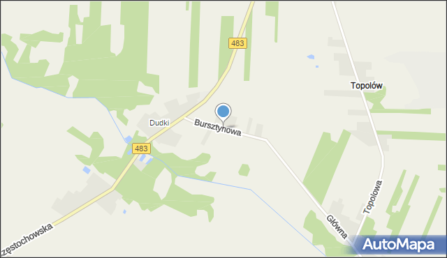 Lubojna, Bursztynowa, mapa Lubojna