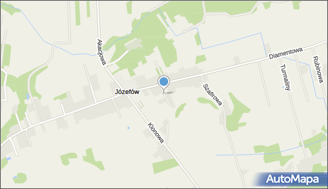 Ludwinów gmina Dąbrówka, Bursztynowa, mapa Ludwinów gmina Dąbrówka