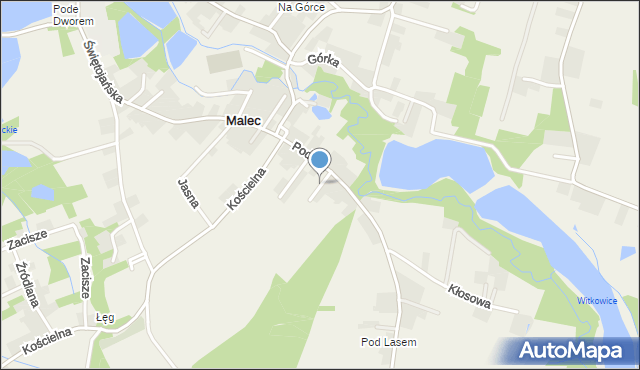 Malec gmina Kęty, Bukowa, mapa Malec gmina Kęty