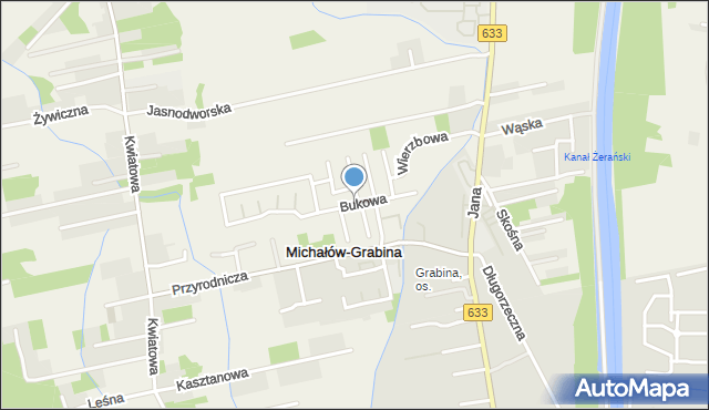 Michałów-Grabina, Bukowa, mapa Michałów-Grabina