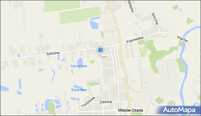 Milejów-Osada, Bukowa, mapa Milejów-Osada