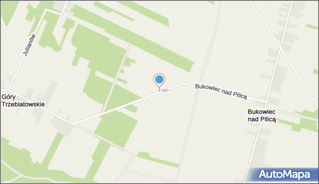 Mniszków powiat opoczyński, Bukowiec nad Pilicą, mapa Mniszków powiat opoczyński
