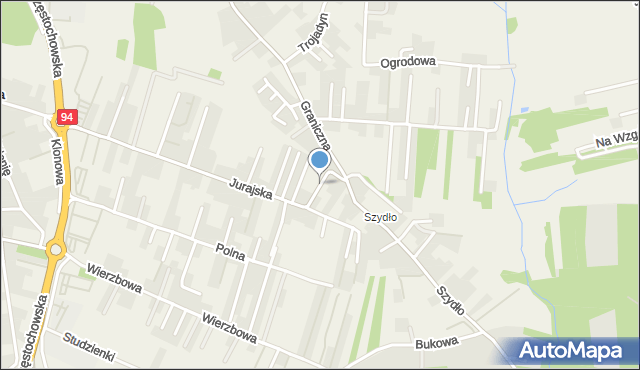 Modlnica, Bursztynowa, mapa Modlnica