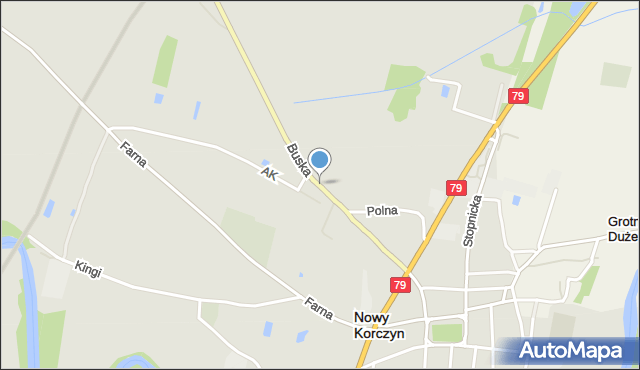 Nowy Korczyn, Buska, mapa Nowy Korczyn